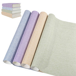 Mixed Color Polyester Fabrics, with Paper Back, for Book Binding, Mixed Color, 1000x430x0.4mm