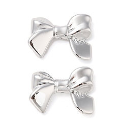 Платина CCB пластиковые шарики, бантом, платина, 24x33x7 мм, отверстие : 2 мм