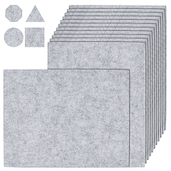 Gris Clair Feutre rectangulaire non tissé, artisanat de bricolage, gris clair, 200x160x5mm