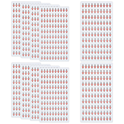Красный 10 листы бумаги наклейки с картинками, наклейки-маркеры на карте, красные, 260x130x0.2 мм