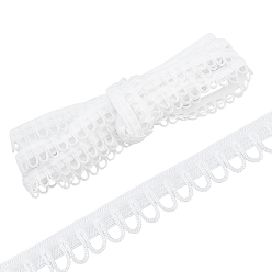 Blanc Ruban de dentelle en polyester de m, coupe de fleurs pour la décoration de robe de mariée, blanc, 20 pouces (1/2 mm), environ 12 yards (21.87m)/ensemble