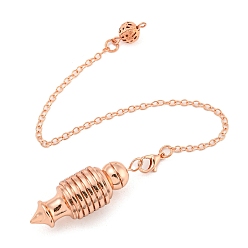 Розовое Золото Маятники для биолокации, латунные катушки, покрытие стойки, спиральный маятник, с карабин-лобстерами , пуля, розовое золото , 230 мм