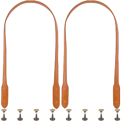 Шоколадный 2Ремешок для сумки из искусственной кожи, с заклепками, для аксессуаров для замены сумок, цвет шоколада, 72x1.3x0.3 см