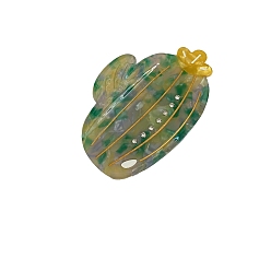 Кактус Заколки для волос с когтями из ацетата целлюлозы (смола), заколка для волос для женщин и девочек, Новогодняя тема, кактус, 83x48x50 мм