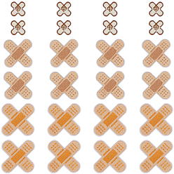 (52) Непрозрачная лаванда 24 шт. 3 стили, форма пластыря, медицинская тема, нетканые материалы, компьютерная вышивка, ткань, пришивание/приутюживание заплаток, аксессуары для костюма, аппликация, разноцветные, 35~72x34~80 мм, 8 шт / стиль