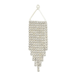 Треугольник Подвески латунные горный хрусталь, без кадмия и без свинца, треугольные, 82x22x2 мм, отверстие : 2 мм