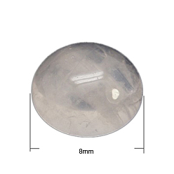Натуральный Агат Природных драгоценных камней кабошон, полукруглые / купольные, Серый агат, 8x3.5 мм