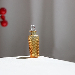 Оранжевый Мини-стеклянные украшения для ваз для цветов, аксессуары для кукольного домика с микро-ландшафтом, притворяясь опорными украшениями, оранжевые, 14x33 мм