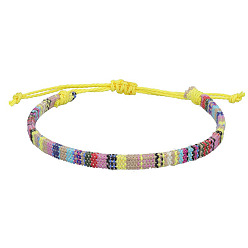 Разноцветный Регулируемые браслеты в стиле бохо из хлопка и льна, плетеные для дружбы, красочный