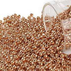 (551D) Copper Metallic Круглые бусины toho, японский бисер, (551 d) медный металлический, 11/0, 2.2 мм, отверстие : 0.8 мм, Около 50000 шт / фунт