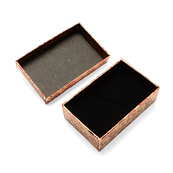 Light Salmon Rectangle Cardboard Jewelry Set Boxes, 2 Slots, with Bowknot Outside and Sponge Inside, for Rings and Earrings, Light Salmon, 83x53x27mm