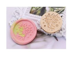 Лист Круглая золотистая сургучная печать, латунная головка штампа, для приглашений, конверты, подарочная упаковка, лист, 25 мм