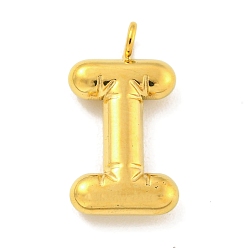 Letter I Ионное покрытие (ip) 304 подвески из нержавеющей стали, буквенное очарование, золотые, Буква "i", 17x9x3 мм, отверстие : 2 мм