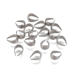 Нержавеющая Сталь Цвет Устойчив к потускнению 304 защелкивающиеся дужки из нержавеющей стали, цвет нержавеющей стали, 6.5x5x1~3 мм, внутренний диаметр: 5.5x4 мм
