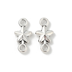 Античное Серебро Подвески-звездочки в тибетском стиле из сплава, античное серебро, 14.5x7.5x2.5 мм, отверстие : 1.8 мм