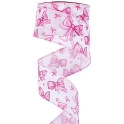 Bowknot 12 ярдов мешковинных лент, с железным краем, бантом, 2-1/2 дюйм (64 мм), около 12 ярдов (10.9728 м) / рулон