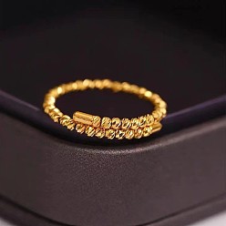 Золотой Латунные круглые манжеты-кольца, золотые, внутренний диаметр: регулируемый