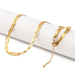 Золотой Ионное покрытие (ip) 304 ожерелья из нержавеющей стали в виде змей, золотые, 17.95 дюйм (45.6 см)