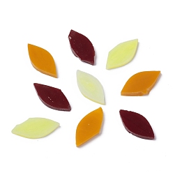 (52) Непрозрачная лаванда Лепестковая мозаичная плитка, кусочки мозаики из стеклянных листьев, для поделок своими руками украшения дома искусства, разноцветные, 24.5~26x11~11.5x2.5~3 мм, около 40~41 шт / упаковка