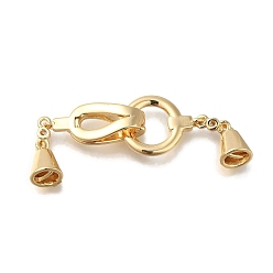 Plaqué 18K Or Véritable Laiton replier fermoirs, sans cadmium et sans nickel et sans plomb, anneau, réel 18 k plaqué or, 53mm