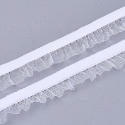 Белый Бархатная лента из органзы, белые, 5/8 дюйм (15 мм), около 20 ярдов / рулон (18.29 м / рулон)