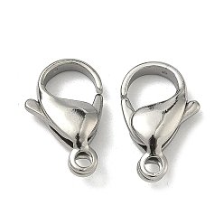 Нержавеющая Сталь Цвет Устойчивы к потускнению 304 застежки-клешни из нержавеющей стали, застежки на спусковой крючок, ручная полировка, цвет нержавеющей стали, 17x10.5x4 мм, отверстие : 2.2 мм