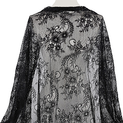 Черный Нейлоновая кружевная ткань, чёрные, 3000x1640x0.5 мм