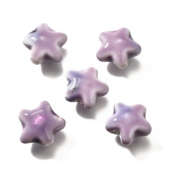 чертополох Фарфоровые бусины ручной работы, звезда, чертополох, 13.5x15x7.5 мм, отверстие : 2 мм