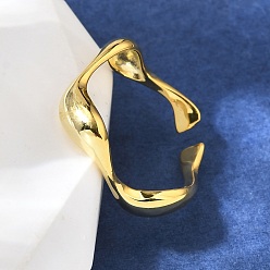 Золотой 925 серебряные манжеты, нерегулярная волна, золотые, 5 мм, внутренний диаметр: 15.5 мм