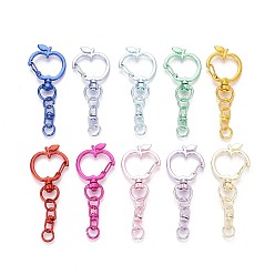 (52) Непрозрачная лаванда Застежками сплава поворотные, яблоко, без кадмия и без свинца, разноцветные, 62~64x24~25x6~6.5 мм