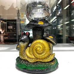 Желтый Украшения для пьедестала скульптуры улиток и грибов, держатель хрустального шара, для домашнего офисного стола, желтые, 94x92x97 мм