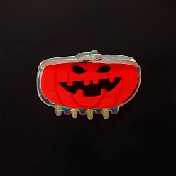 Тыква Заколки-коготь из ПВХ на тему хэллоуина, тыква, 84x46x43 мм