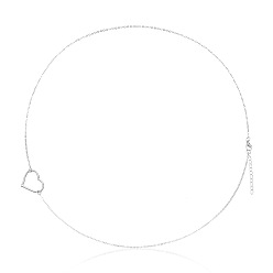 Серебро Сплав кольцо в форме сердца цепочка на талию, серебряные, 790 мм