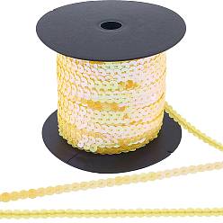 Лимонный шифон 1 рулон пластиковых пайеток/цепочек из пайеток, AB цвет, лимонный шифон, 6 мм