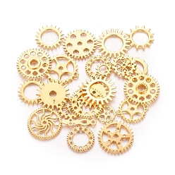 Золотой Подвески из сплава , передача, для изготовления ювелирных изделий, золотые, 10~26x5~26x1~4 мм, отверстие : 0.8~14 мм, около 45~50 шт / упаковка