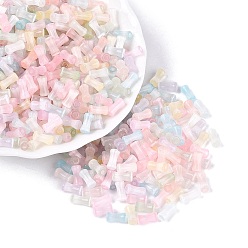 (52) Непрозрачная лаванда Стеклянные бусины в стиле верстака класса А FGB, бамбук совместное, имитация шарики глаза кота, разноцветные, 7.5x3.5~4 мм, отверстие : 1.2~1.5 мм, Около 3000 шт / фунт