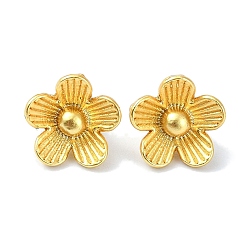Настоящее золото 18K Стойки обшивки латунные подвески, долговечный, без свинца и без кадмия, цветок, матовый стиль, реальный 18 k позолоченный, 9.5x7 мм, отверстие : 1.8 мм
