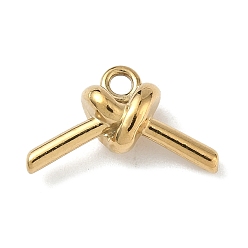 Настоящее золото 18K 304 подвески из нержавеющей стали с ионным покрытием (IP), узел, реальный 18 k позолоченный, 10.5x18x5.5 мм, отверстие : 1.8 мм