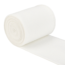 Blanco Cinta elástica de algodón mercerizado, para accesorios de ropa, blanco, 2-3/8 pulgada (61 mm)