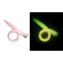 Pink Светящиеся высокотемпературные волокна, длинные прямые волосы, парик, светящиеся в темноте волосы парика, розовые, 500 мм