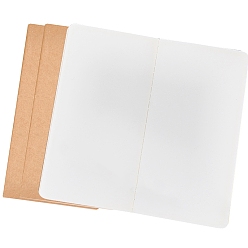 Светло-коричневый 3шт. бумаги, пустые блокноты, дневник путешествий, прямоугольные, загар, 210x110x6 мм