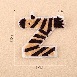 Letter Z Computerized Embroidery Cloth Iron on/Sew on Patches, Costume Accessories, Appliques, Letter, Letter.Z, 7x7cm