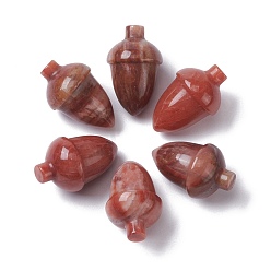 Brecciated Jasper Natural Brecciated Jasper Beads, No Hole/Undrilled, for Wire Wrapped Pendant Making, Filbert, 27.5~30x18~19.5mm