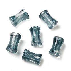 Кадет Синий Прозрачные акриловые бусины с эффектом градиента, бамбук совместное, кадетский синий, 12.5x7.5 мм, отверстие : 1.8 мм, 1020 шт / 500 г