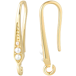 Light Gold 10 пары стоек с покрытием из латуни крючки для сережек, с акрилом и вертикальной петлей, без кадмия, без свинца и без никеля, золотой свет, 21.5x3 мм, отверстие : 1.2 мм, 20 датчик, штифты : 0.8 мм