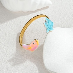 Mixed Shapes Океан 304 эмалированные браслеты-манжеты из нержавеющей стали для женщин, с блеском порошок, разнообразные, внутренний диаметр: 1-7/8x2-1/8 дюйм (4.8x5.3 см)