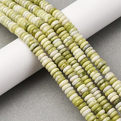Другие Нефриты Природного нефрита нитей бисера, рондель, 6x2 мм, отверстие : 0.8 мм, около 140~150 шт / нитка, 15.16~15.35 дюйм (38.5~39 см)
