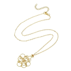 Золотой 304 мешочек для макраме из нержавеющей стали, пустой держатель для камней для изготовления подвесных ожерелий, со скользящими бусинами и латунными тросовыми цепочками, золотые, 20.94 дюйм (53.2 см), лоток : 20x22 мм