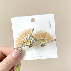 Мокасин Заколки для волос из смолы, аксессуары для волос для женщин и девочек, вентилятор, мокасин, 65x30 мм