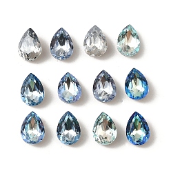 (52) Непрозрачная лаванда K 5 кабошоны из стеклянного страза, задние и задние, граненые, слеза, разноцветные, 10x6x4 мм